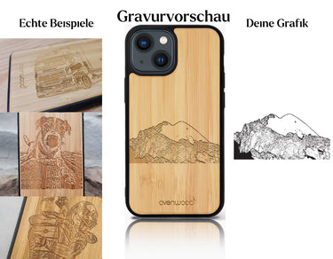 INDIVIDUELL iPhone 13 Mini Bambus-Kunststoff